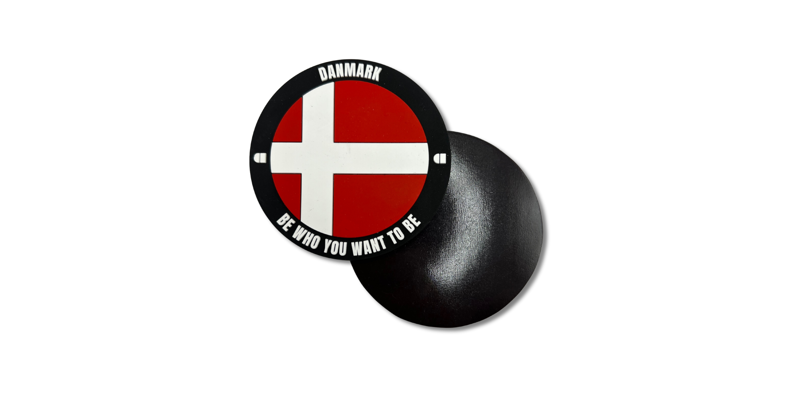 showing danish magnetic patch front and backside