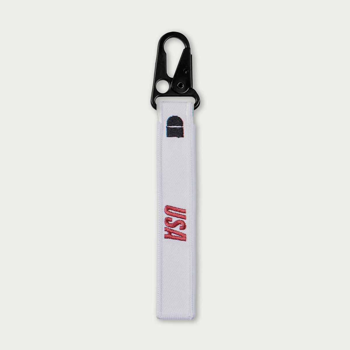 USA White Keychain