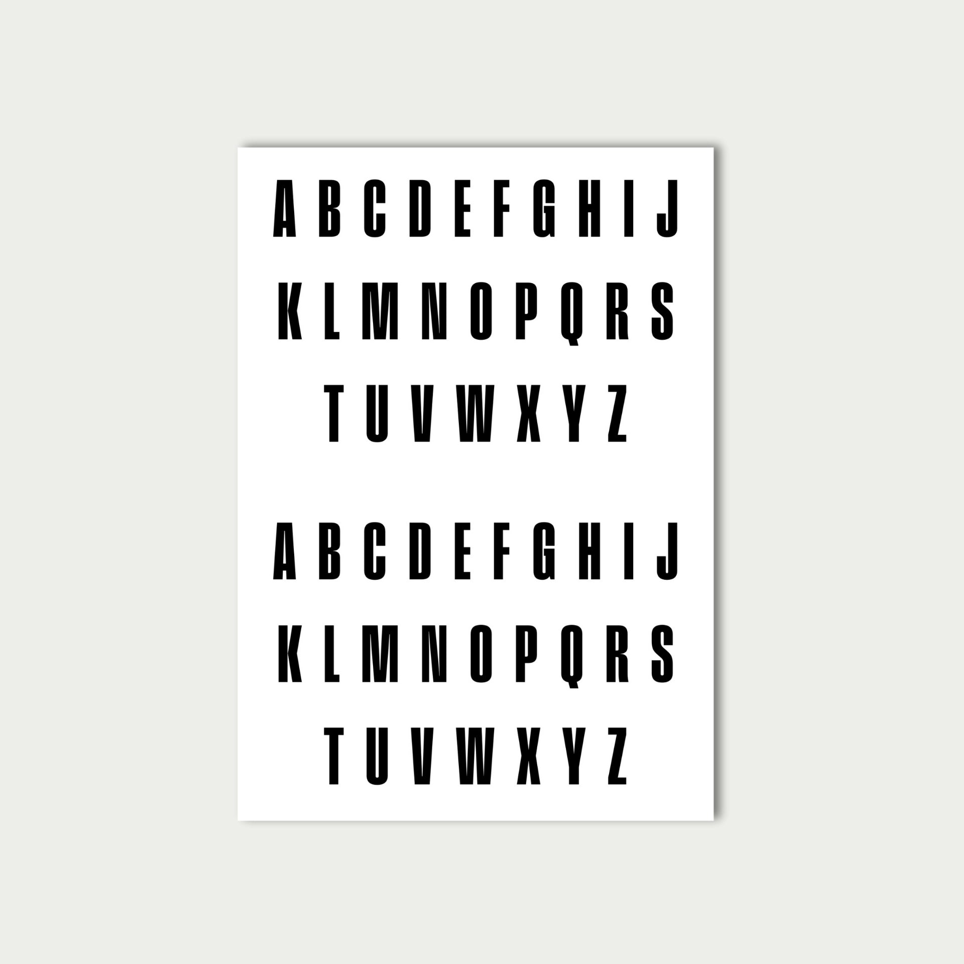 Black Letter Stickers Sheet