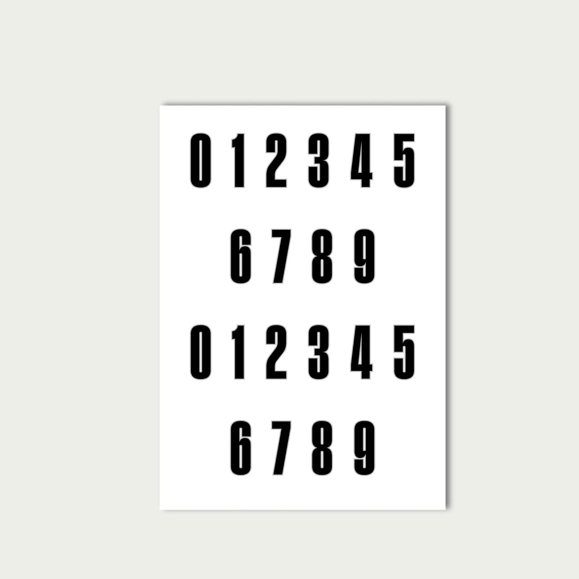Black Number Stickers Sheet by alpha®