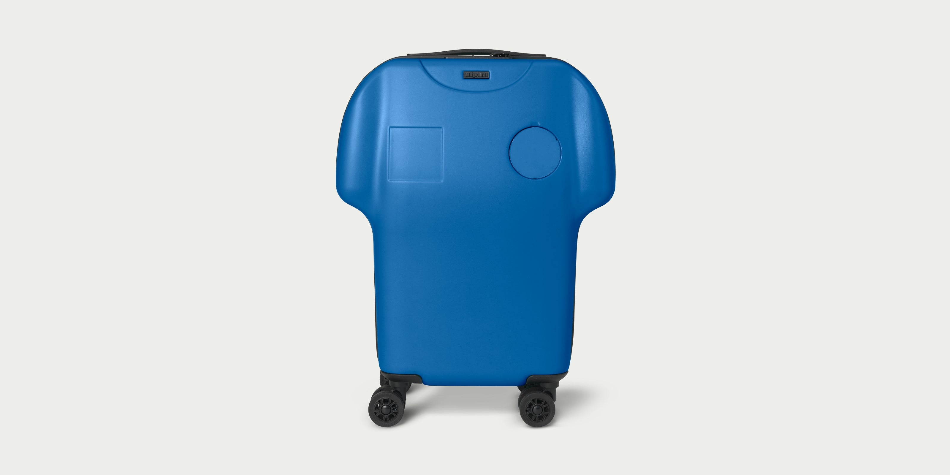 shirt-shaped blue cabin luggage