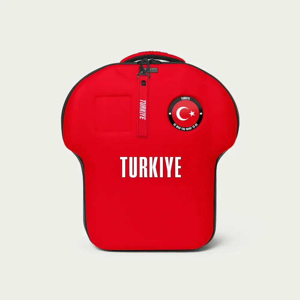 turkiye red shirt-shaped large backpack customised by alpha